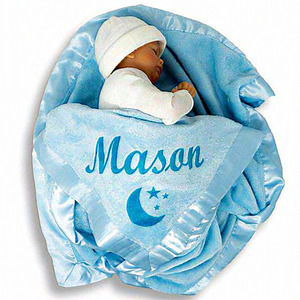 Blue Baby Boys‎ Personalized Blanket